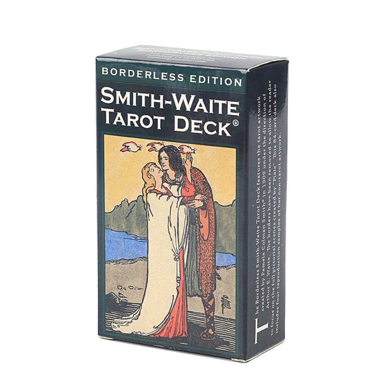 Tarot Cards Borderless Edition Smith Waite English Letters Art Paper Oracle Cards Astrologer Divination Family Table Board Games