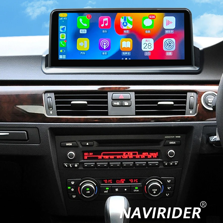 Estéreo RHD Android 14 para BMW Serie 3 E90 E91 E92 E93 2007-2011 10,25 ''automotic BT Carplay DSP pantalla Wifi 4G LTE Radio de coche