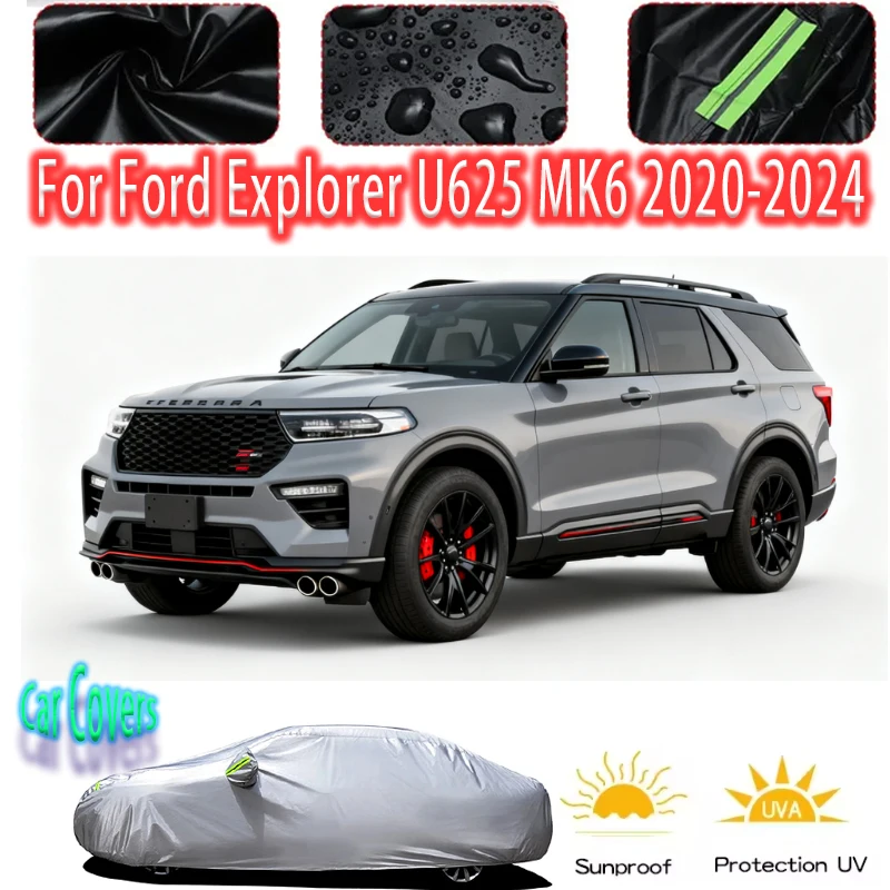 

For Ford Explorer U625 MK6 2020-2024 2023 Outdoor Protection Full Car Covers Snow Cover Sunshade Waterproof Dustproof Exterior