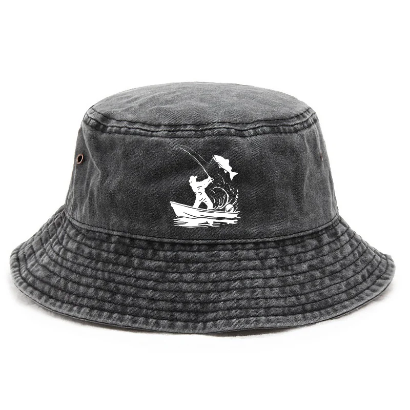 1pc Fishing Print Hat, Christmas Gift, Christmas Party, Gift Giving, Dad Hat, N2K Couple's Gift, Outdoor, Camping, Angling, Must
