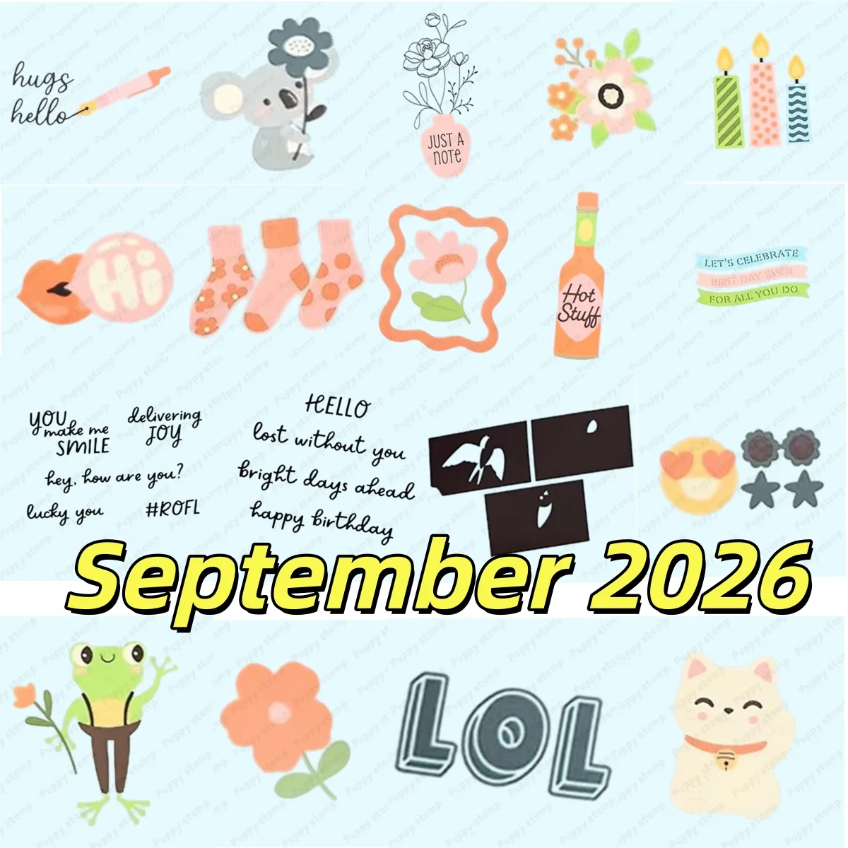 2026 Flowers Koala Candles Sailboat Metal Cutting Dies Clear Stamps Stencil for DIY Greeting Card Making Scrapbooking Craft