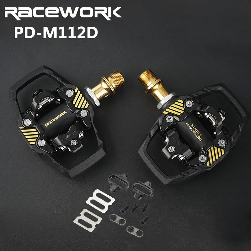 

MTB Bicycle Lock Pedal Shimano SPD System Nylon Body+chrome Molybdenum Steel Core Double-sided Lock Foot, Bicycle Pedal Parts