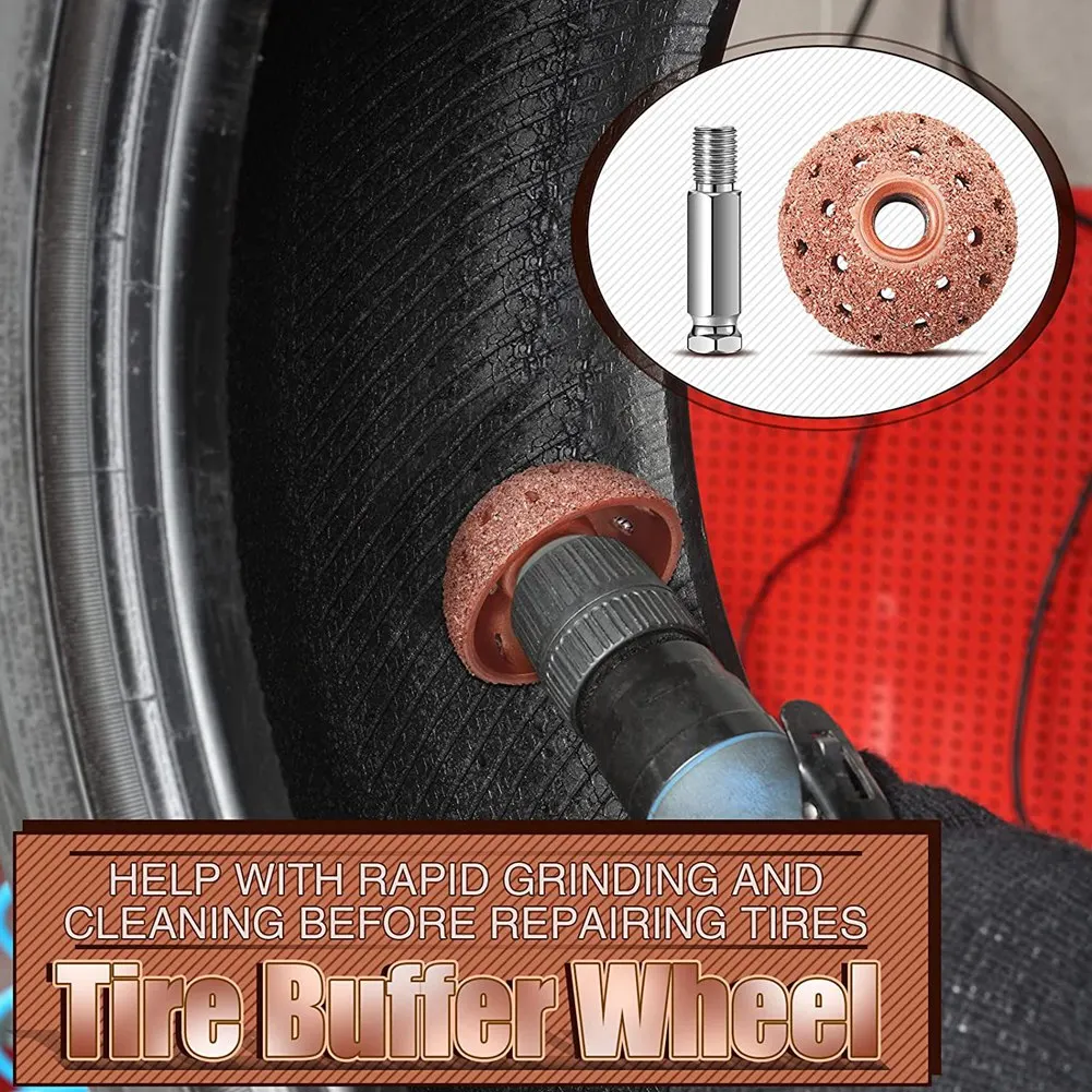 

AA-1 Set Tire Patch Tools Tire Repair Patch Tools Kit Tire Patch Roller With Tire Wheel Repair Grinding Head Buffing Wheel (42 M