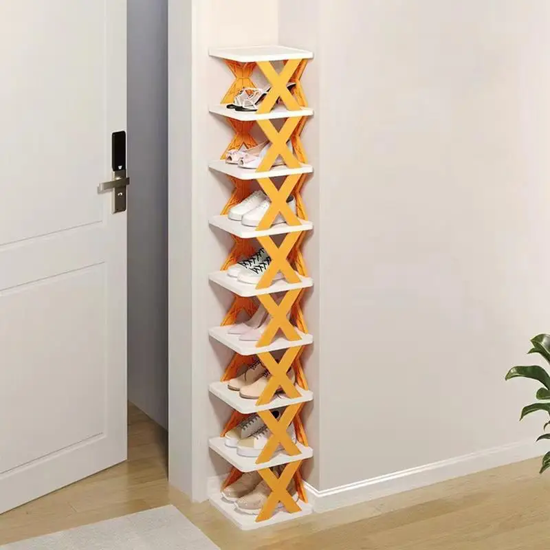 

Foldable Shoe Rack Multi Tier Corner Shoe Rack Multi Functional Vertical Organizer Folding Shelves No Assembly Slipper Organizer