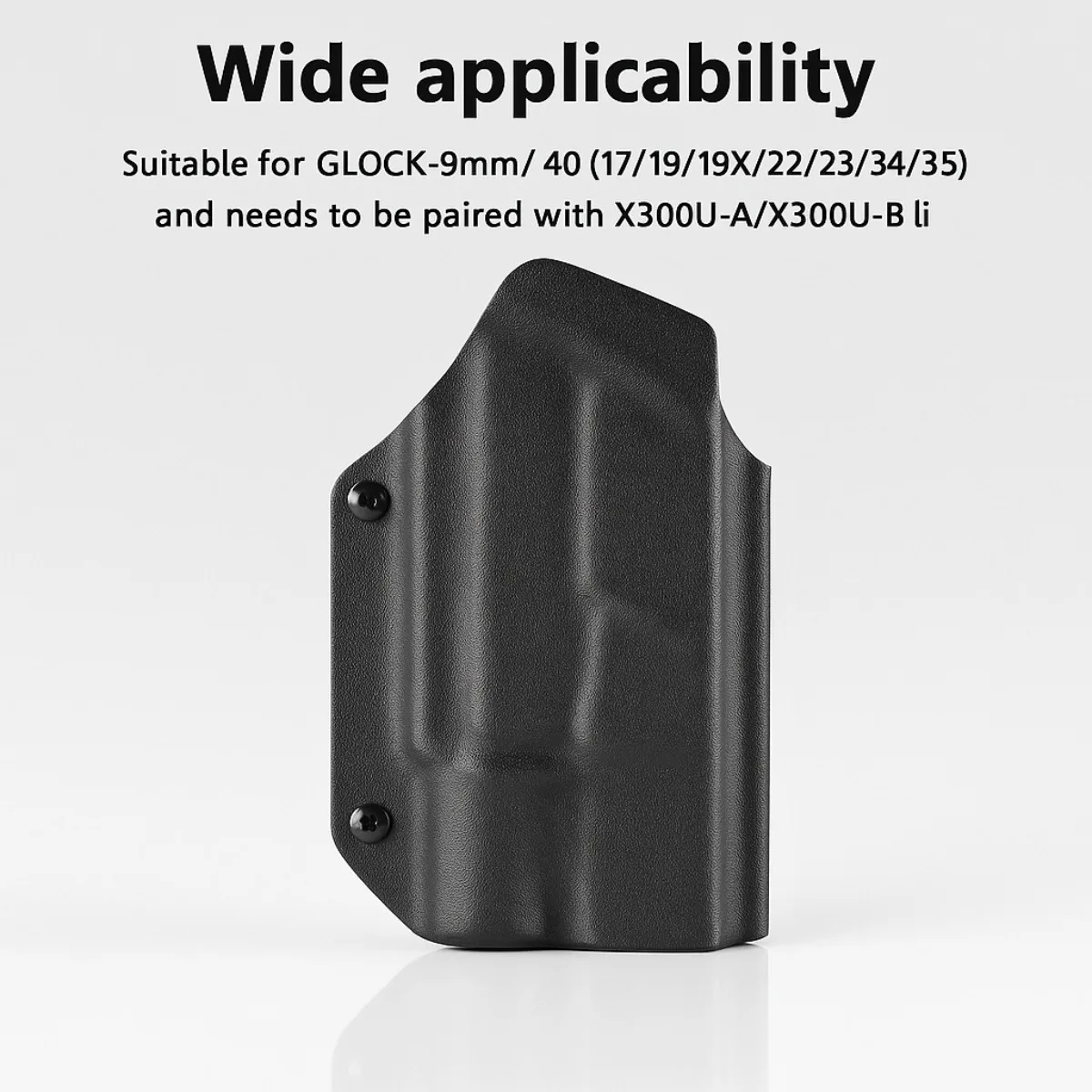 Funda táctica Kydex para pistola Glock 17/19/19X/45, Compatible con linterna X300, funda Airsoft para caza con Kit de liberación rápida QLS