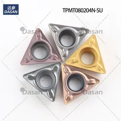 10pcs TPMT080204N SU Carbide Inserts TPMT080204 R1 R2 R3 R1.5 Pneumatic Chamfering Machine Boring Blade