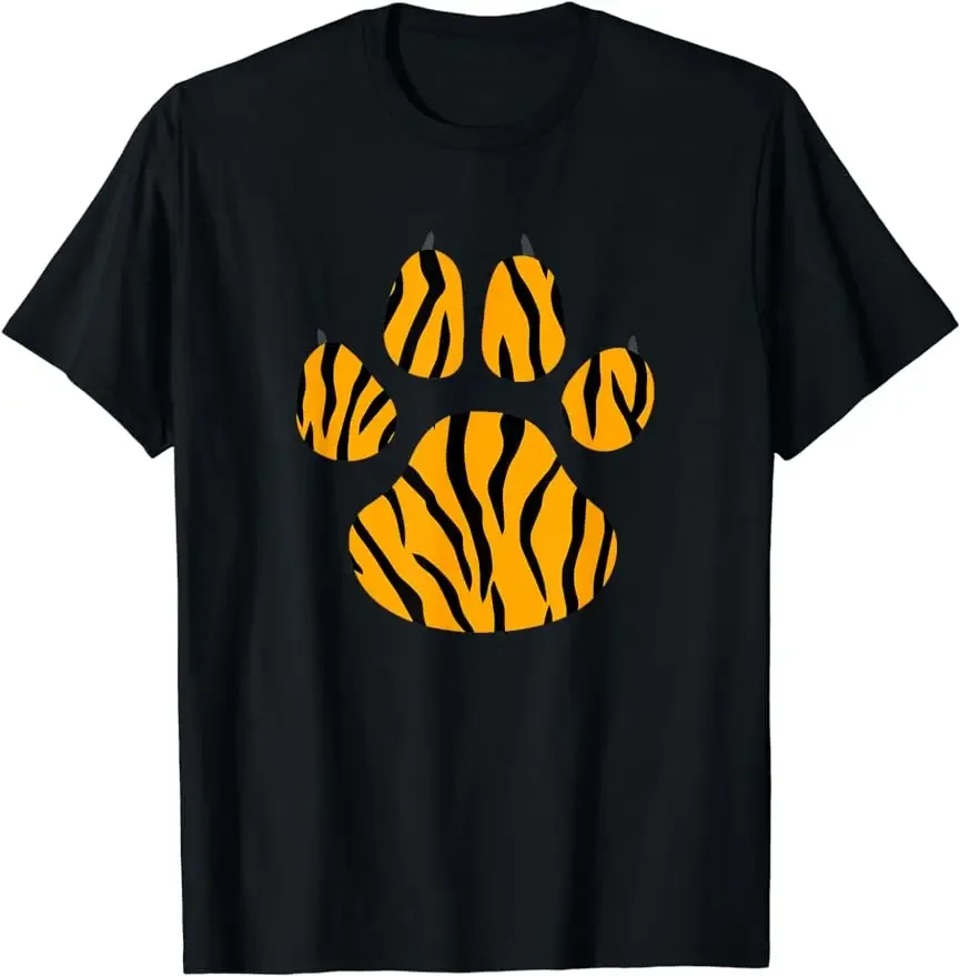 Cool Animal Tiger Print Paw Unisex Style Shirts for Women T-Shirt Creative Holiday Gift Clothing Tee Tops Ropa De Mujer