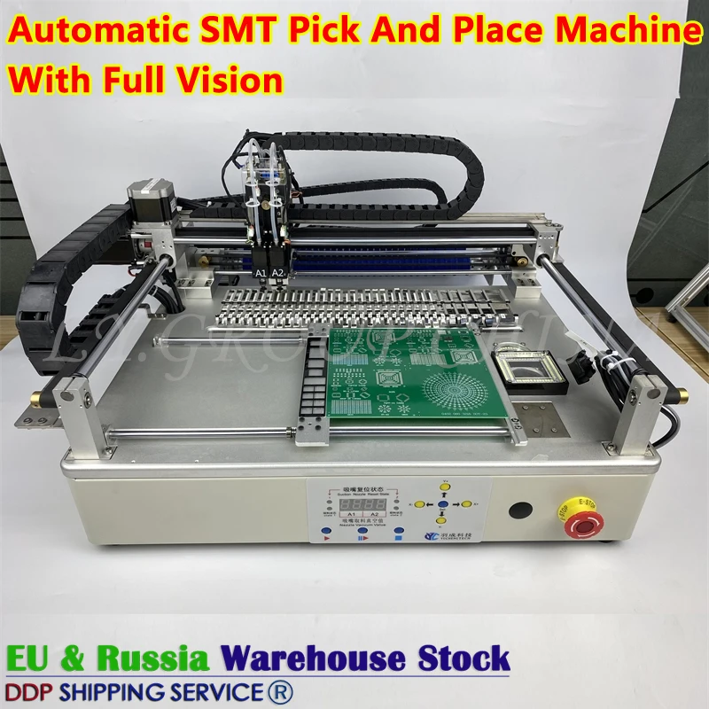 Automatic SMT Pick And Place Machine With Full Vision LY Q1 33 Bits High Speed Chip Mounter LED SMD Dual Heads for PCB Assembly