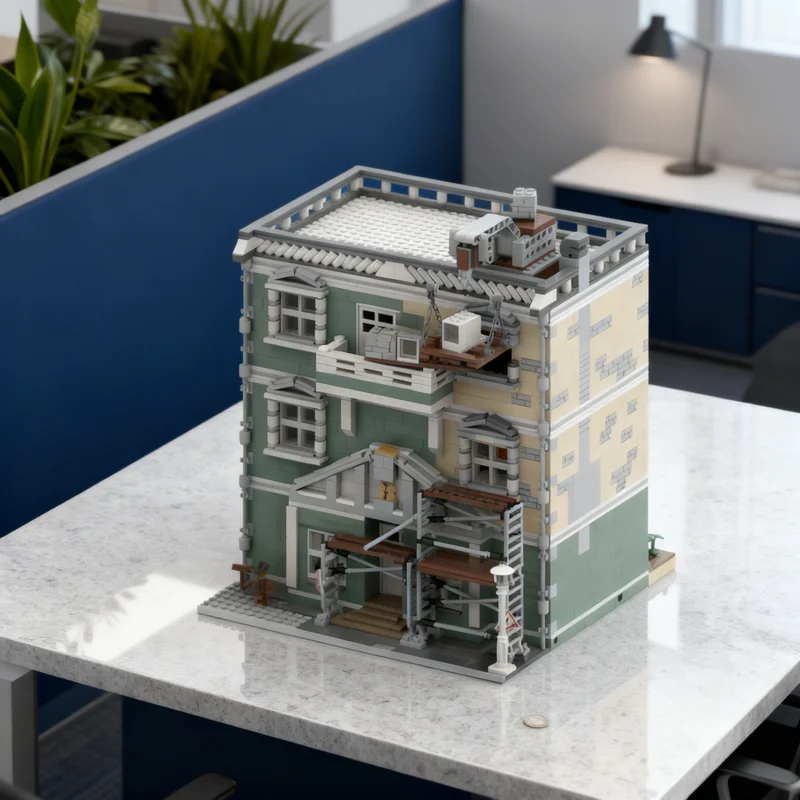 

3729pcs MOC Renovation At The Townhouse Modular Streetscape Model Building Blocks Creative Display Gift Collectible Decor Kids