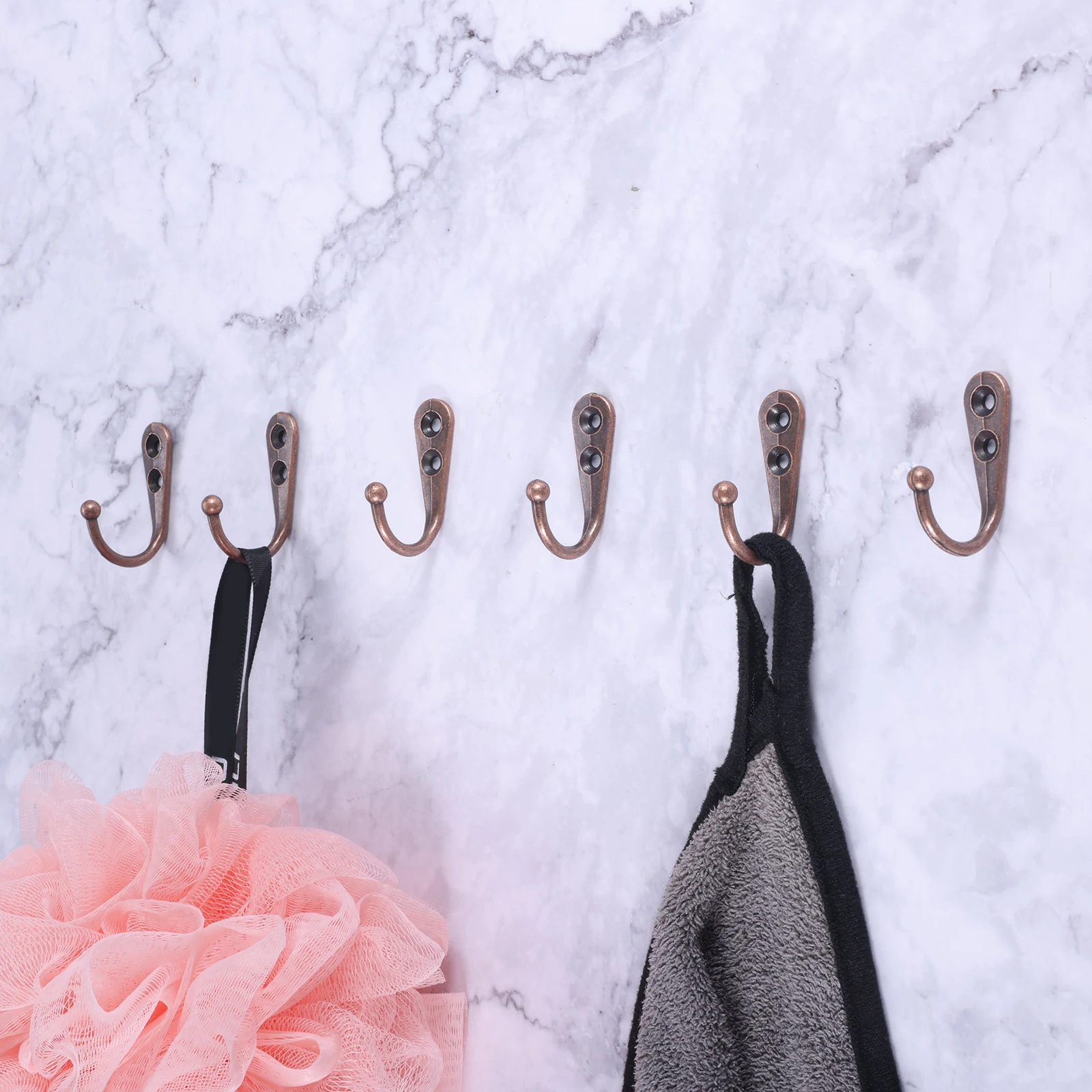 15Pcs Wall Hooks Hangers Door Wall Mounted Coat Hooks with Screws Heavy Load Rack for Key Towel Cup Kitchen Bathroom Accessories