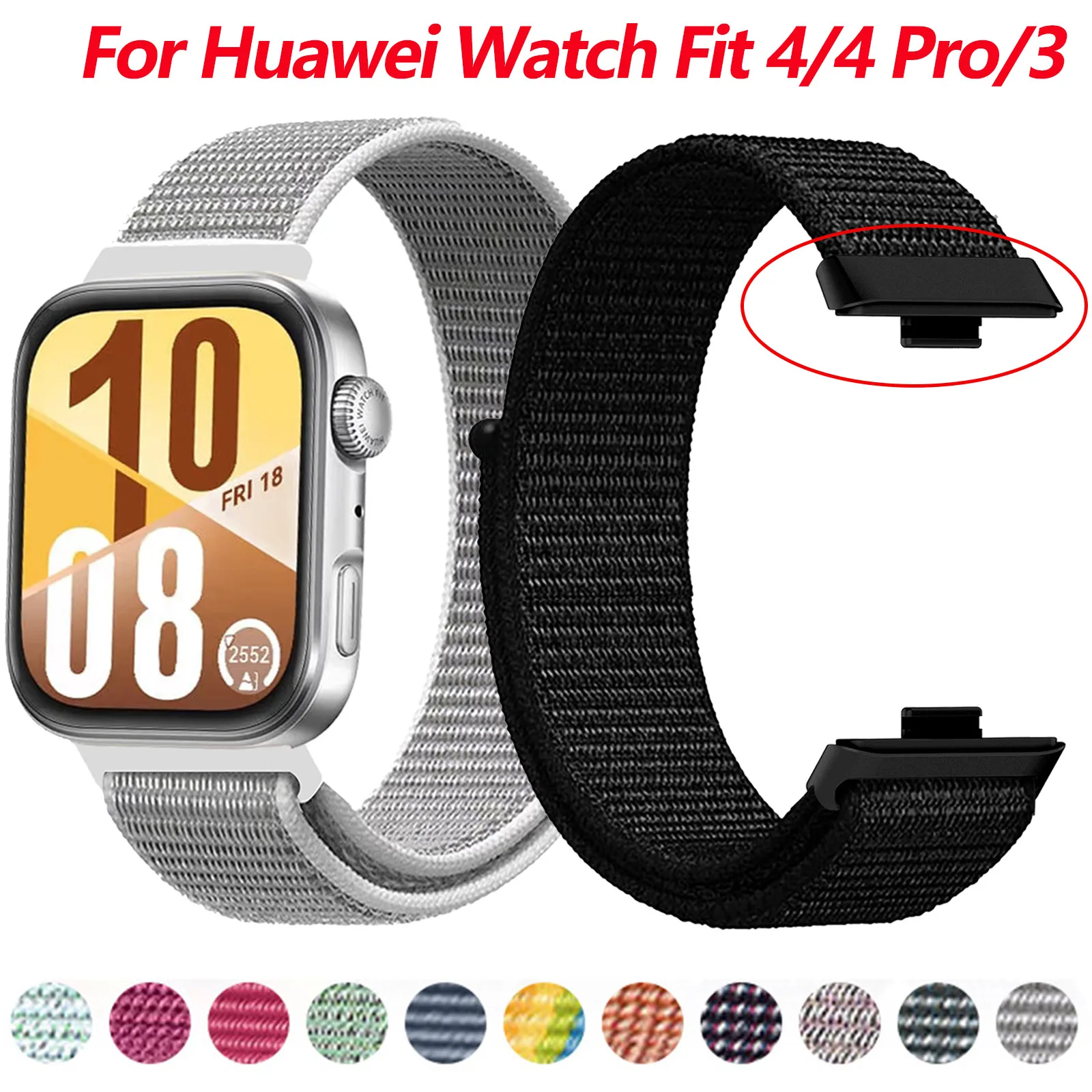 

Nylon Strap for Huawei Watch Fit 4/4 Pro Original Breathable Bracelet Correa for Huawei Watch Fit 3/4 Pro/4 Watchband accessory