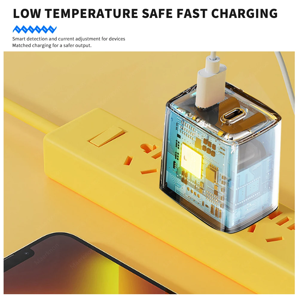 40W Dual PD Fast Charger USB Type C Phone Charger Adapter For iPhone Samsung Xiaomi Huawei Quick Charge EU/US Plug Wall Charger