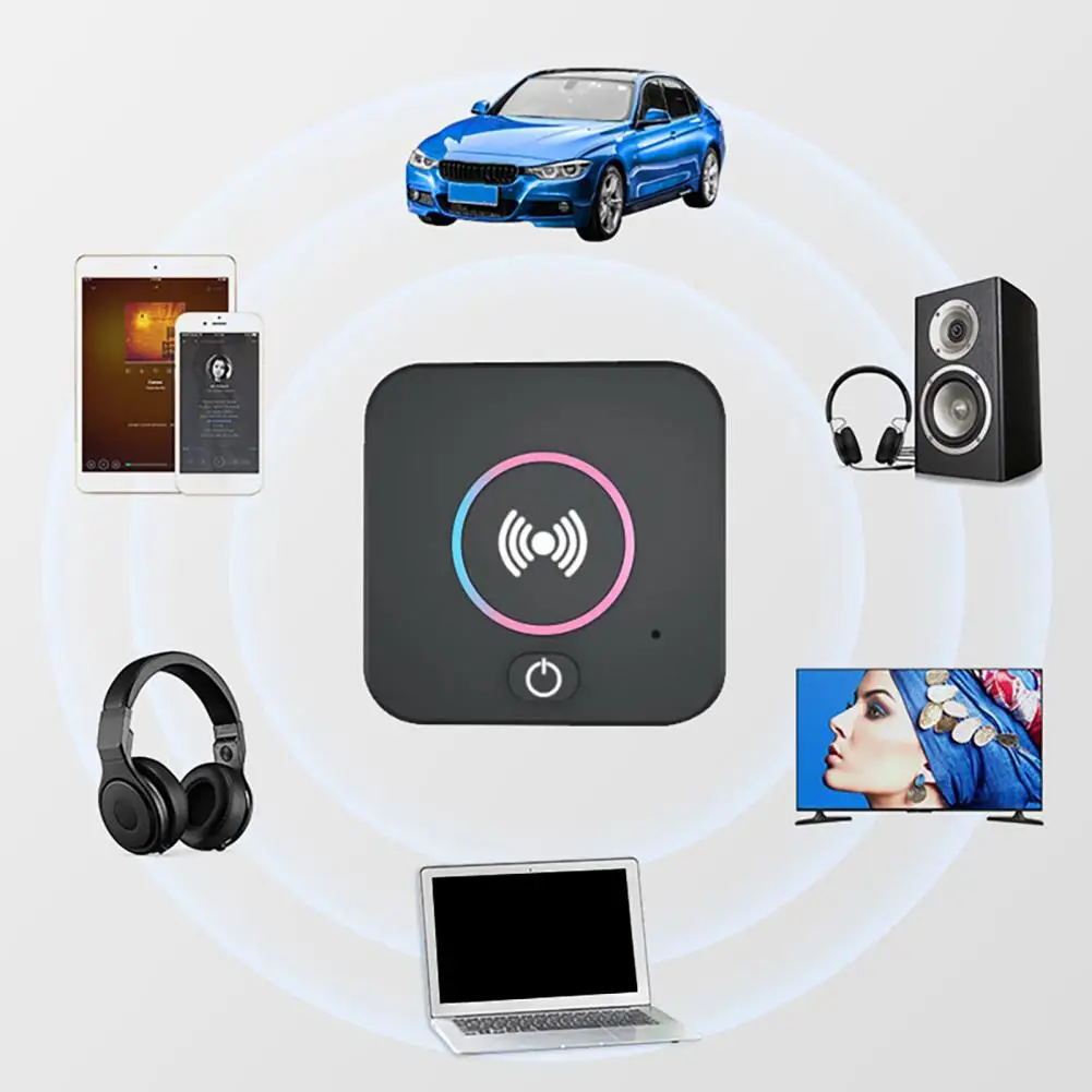 H16 Wireless Transmitter Stable Output Long Standby Time Mini NFC RCA Bluetooth-compatible 5.0 Barrier-free Emitter for Car Spea