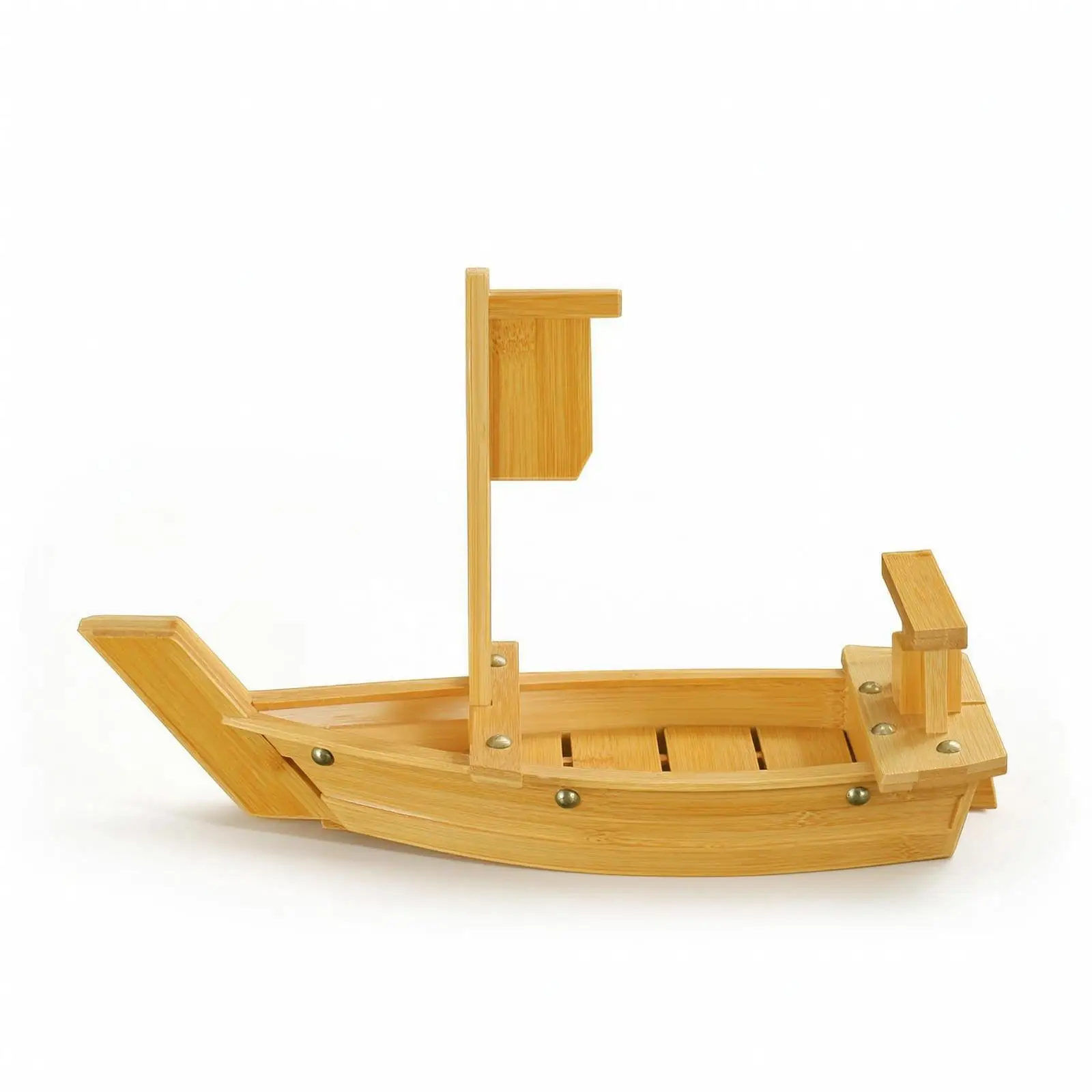 Sushi Boat Wooden Sashimi Serving Boat Handcrafted Sushi Serving Tray for Restaurants, Themed Parties, Buffets, Home Dining