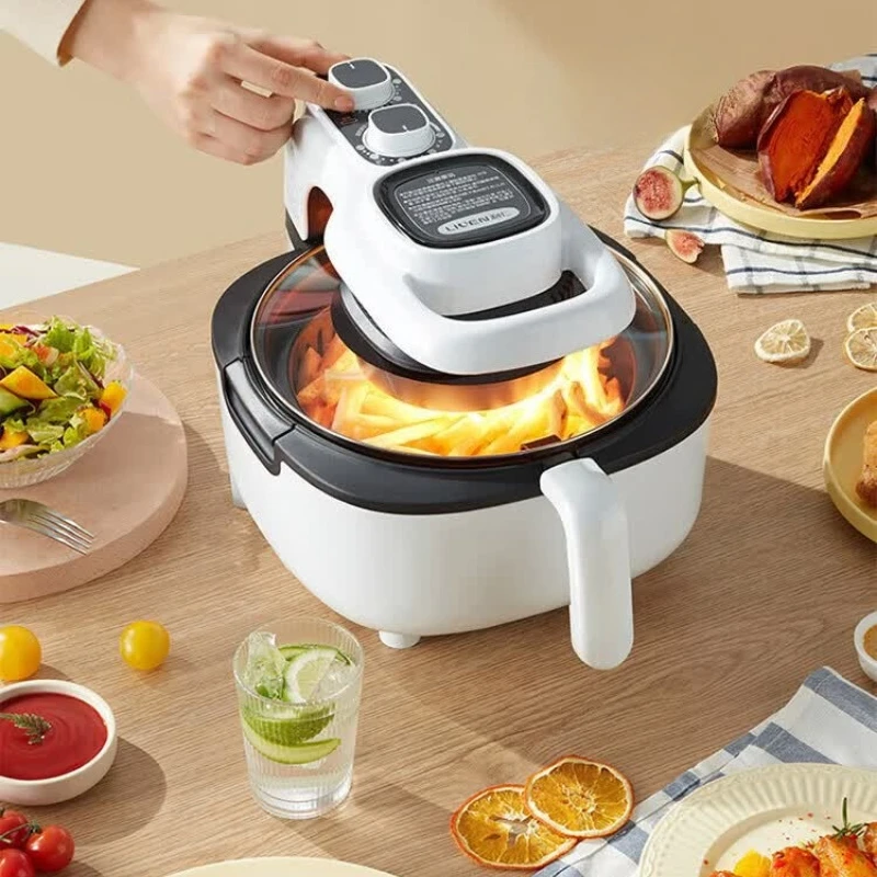 5L Visual Air Fryer Oven, Large Capacity Oil-Free Fryer , No-Turn Even Heating Durable French Fries Maker for Fries Chicken Home