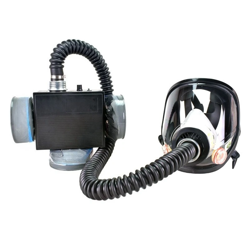 Power supply air filter respirator, electric filter protective half mask cover, long tube forced air supply respirator