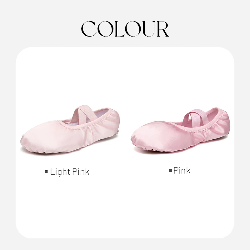 DKZSYIM Women Ballet Shoes Girls Satin Dance Slippers Split Sole Gymnastics Yoga Dancing Shoes Children Adult Ballerina Shoes