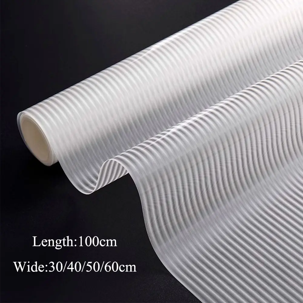 Reeded Glass Window Privacy Film Opaque UV Protection Static Shading Stripe Decorative Window Film Anti-peep