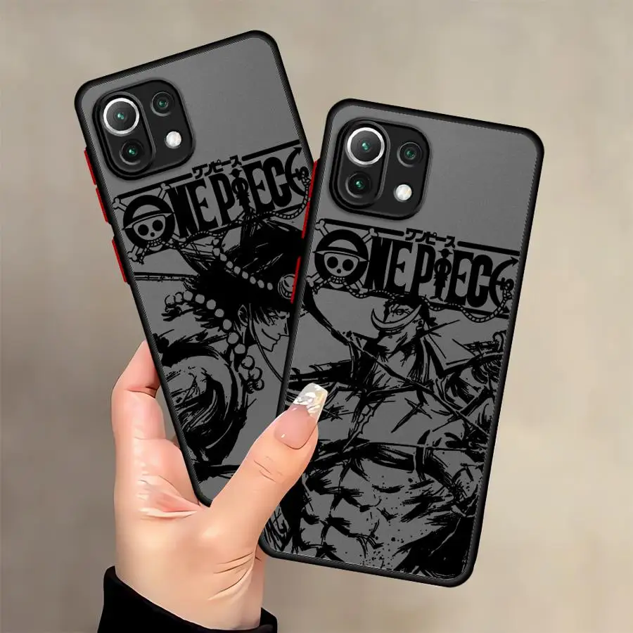 ワンピース アニメ バックフォンカバーケース Xiaomi Mi 12T 10T 11T 12x 13 11 Lite 14 13 Pro用