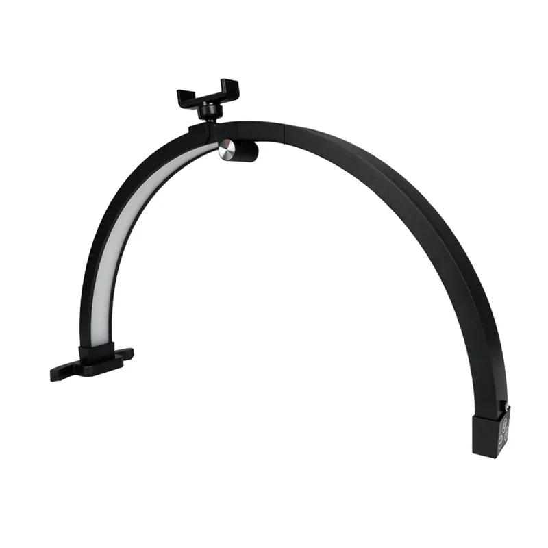 Reliable 22Inch Beauty Lamp 20W Touch Control Half Moon Foldable Manicure Beauty Light With Phone Clip Black US Plug