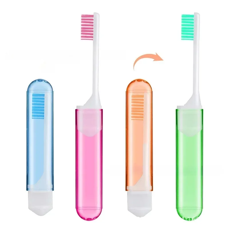 1Pc Travel Portable Folding Toothbrush Super Soft Bristle Toothbrush Fold Travel Camping Hiking Outdoor Easy To Take Teethbrush