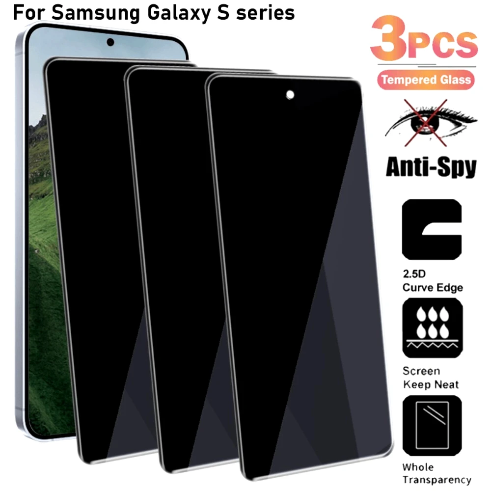 

3Pcs Anti Spy Tempered Glass for Samsung Galaxy S26 S25 S24 Ultra S23 S22 S21 Plus S25 S24 S23 FE Anti-Scratch Screen Protector