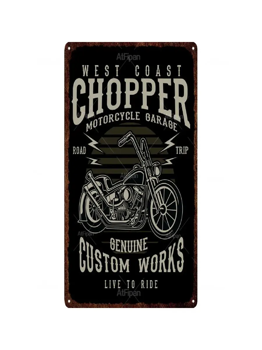 Vintage Cafe Racer Tin Sign  Metal Wall Decor Plaque for Garage Man Cave Pub Bar and Home Decoration  Retro Decorative Plate Pai