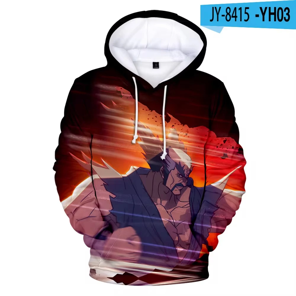 Anime Tekken Bloodline 3D Printed Men's Hoodie Harajuku Long Sleeves Oversized Outdoor Pullover Sweatshirt Unisex Clothing