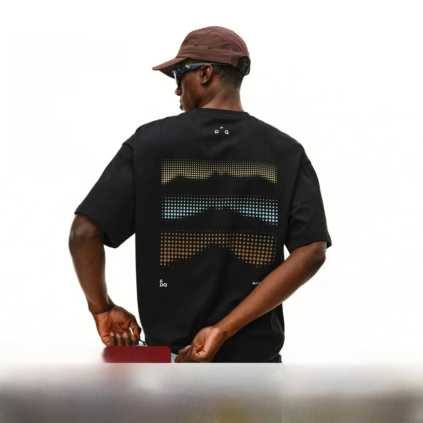 Ice Skin Cool Sensation Sport Short Sleeve round Neck Couple Polka Dot Print Outdoor T-Shirt Men FPA Club Summer Collection