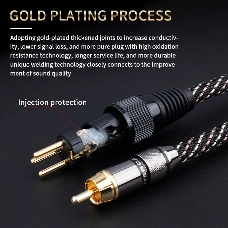 YYAUDIO HIFI 2RCA to 2XLR Audio Cable 6N OFC 3Pin XLR Female to RCA Male Cable For Speaker Amplifier Mixer Patch Cable