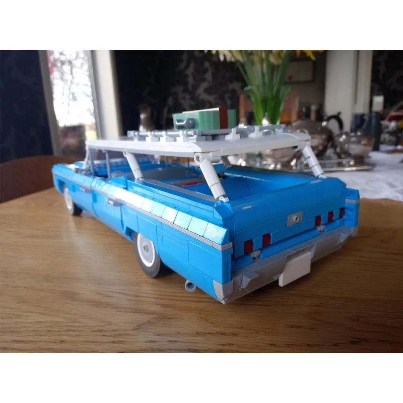 MOC-236601 clásico nuevo modelo de bloques de construcción de carreras de supercoche deportivo de los años 90, 1977 piezas, juguete para regalo de cumpleaños para niños y niños