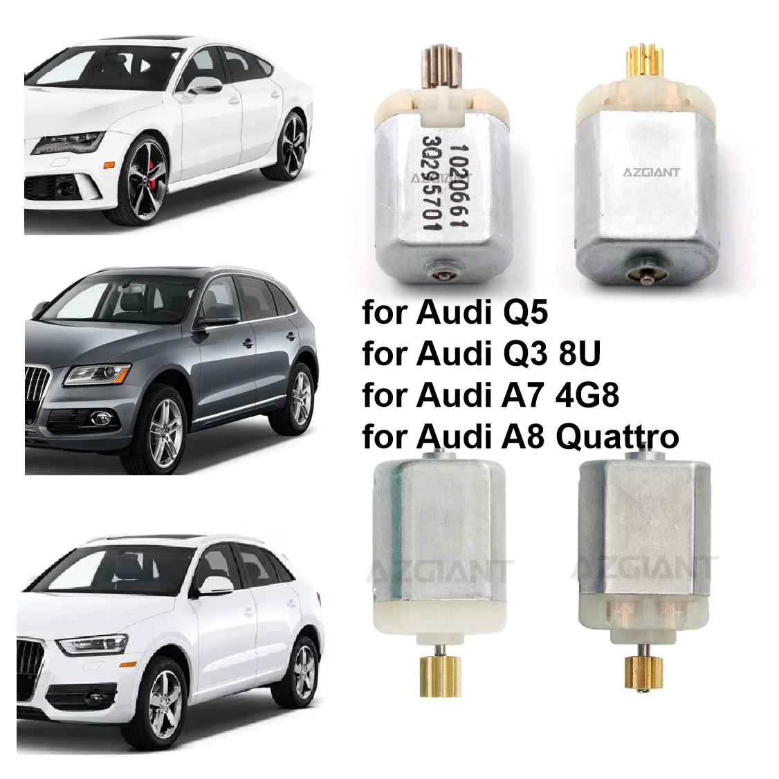 Motor for Audi Q5 Q3 8U A7 4G8 Door Lock Actuator Center Control 8J2837016A Drive Passenger Side Front L/R 12V