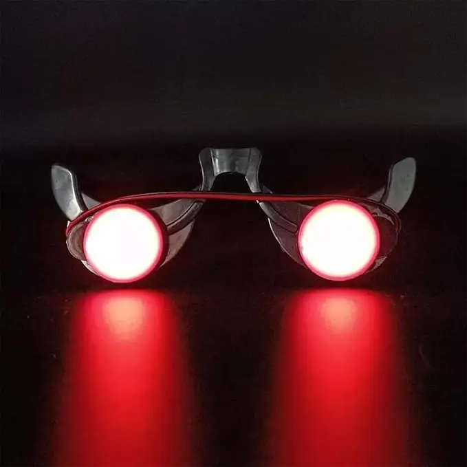 Imagem -03 - Óculos Luminosos de Halloween Play Party Wearable Led Brilhante Palhaço Engraçado Laser Vermelho Fresco Olhos Máscaras Carnaval Masquerade Props