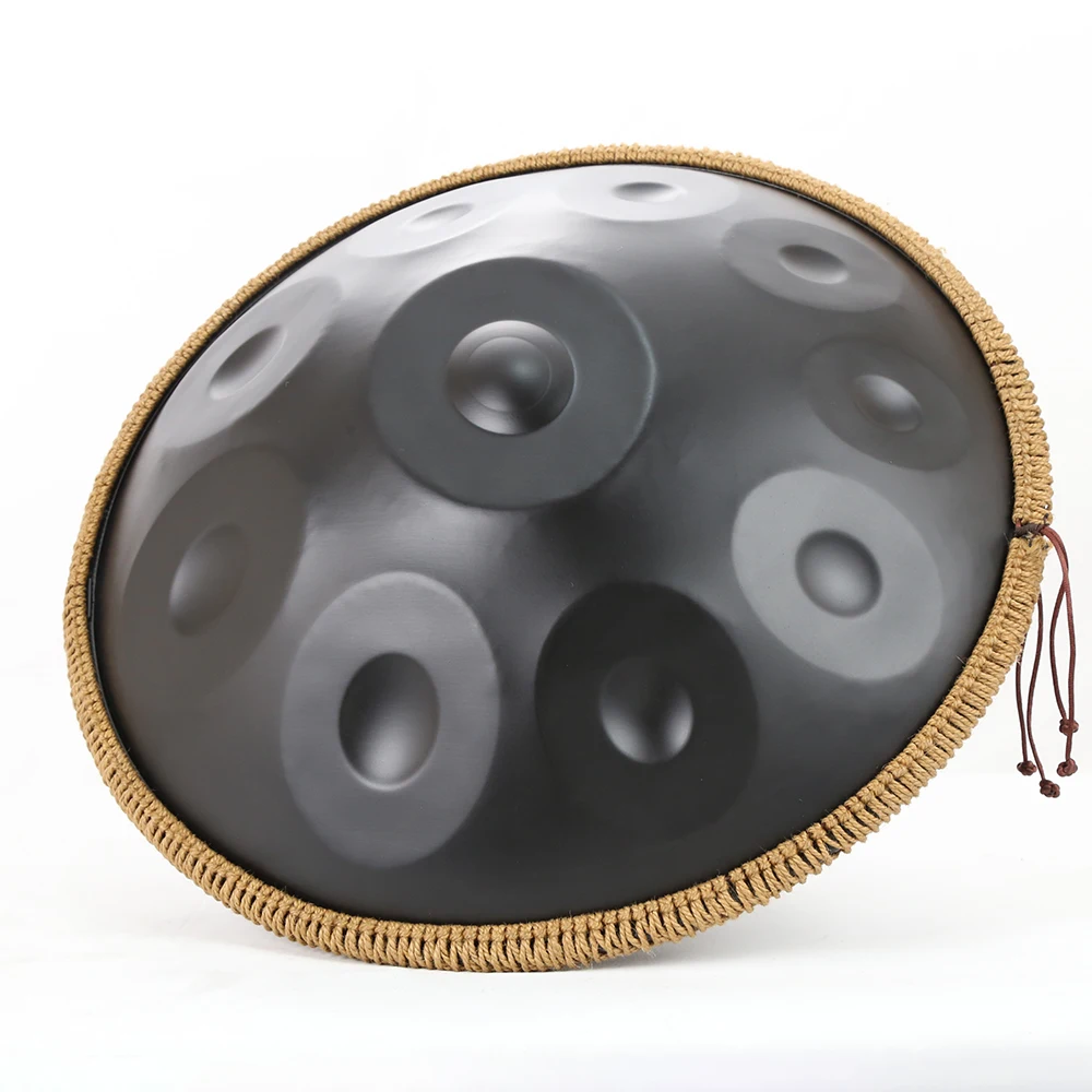 New 10 Tones 22 inches Handpan Drum with Steel Tongue, Meditation Instrument, Beginner, Yoga Learning Gift