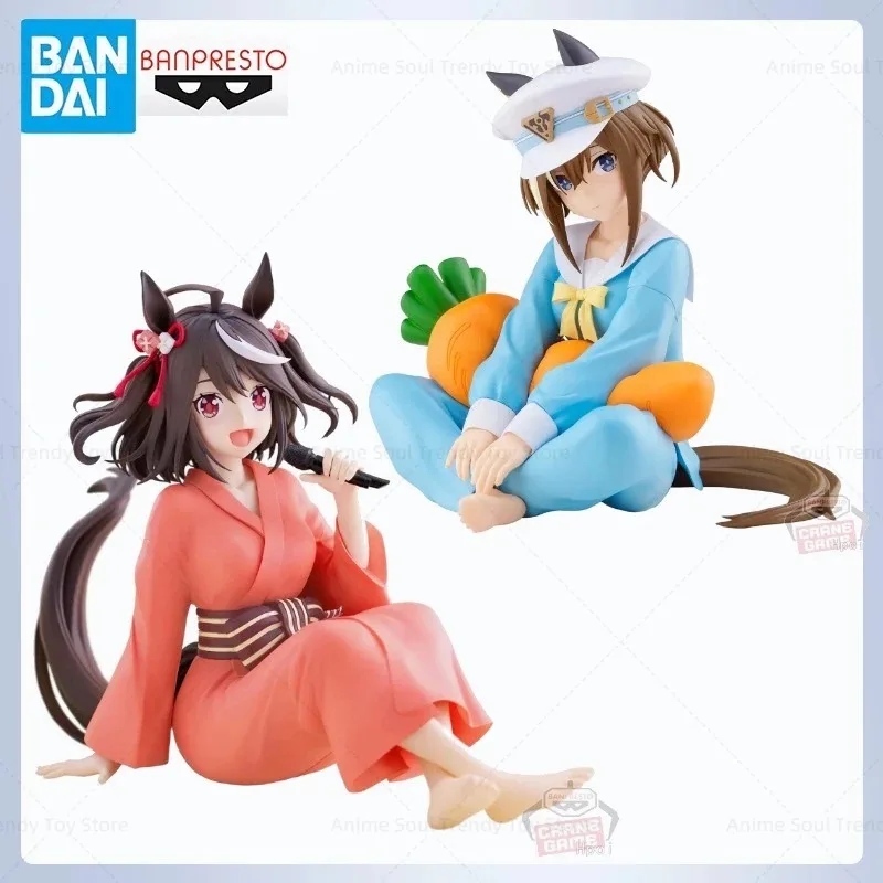 In Stock Bandai Original Figure Collectible Model Relax Time Anime Pretty Derby Cheval Grand Kitasan Black Action Toy Gift AS
