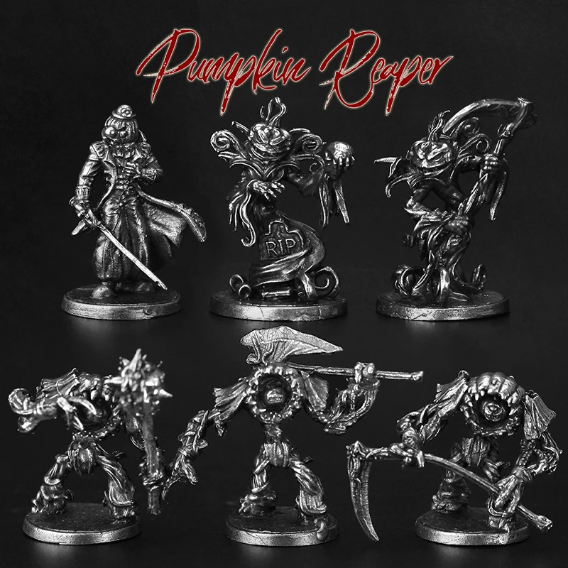 معدن الهالوين اليقطين ريبر الجندي نموذج عمل أرقام اللعب مجلس لعبة قطع مصغرة زخرفة الملحقات تمثال