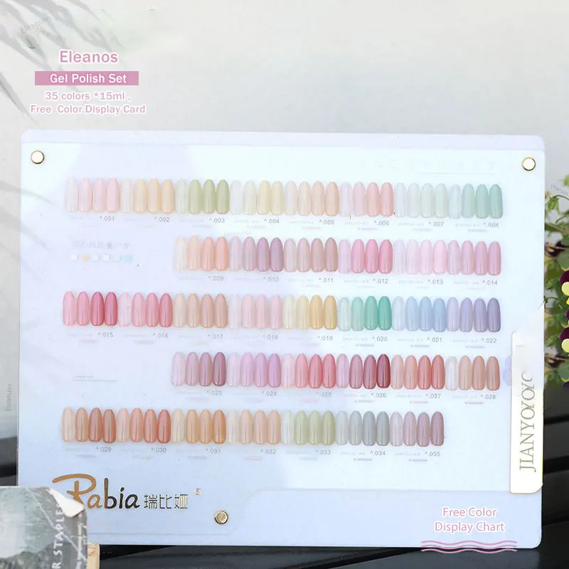 Eleanuos 35pcs Jelly Color Gel Kit Ice Through Naakt Roze Heldere Gel Transparante Gel Polish UV LED Gel Lak Heldere Gel Set 15ml