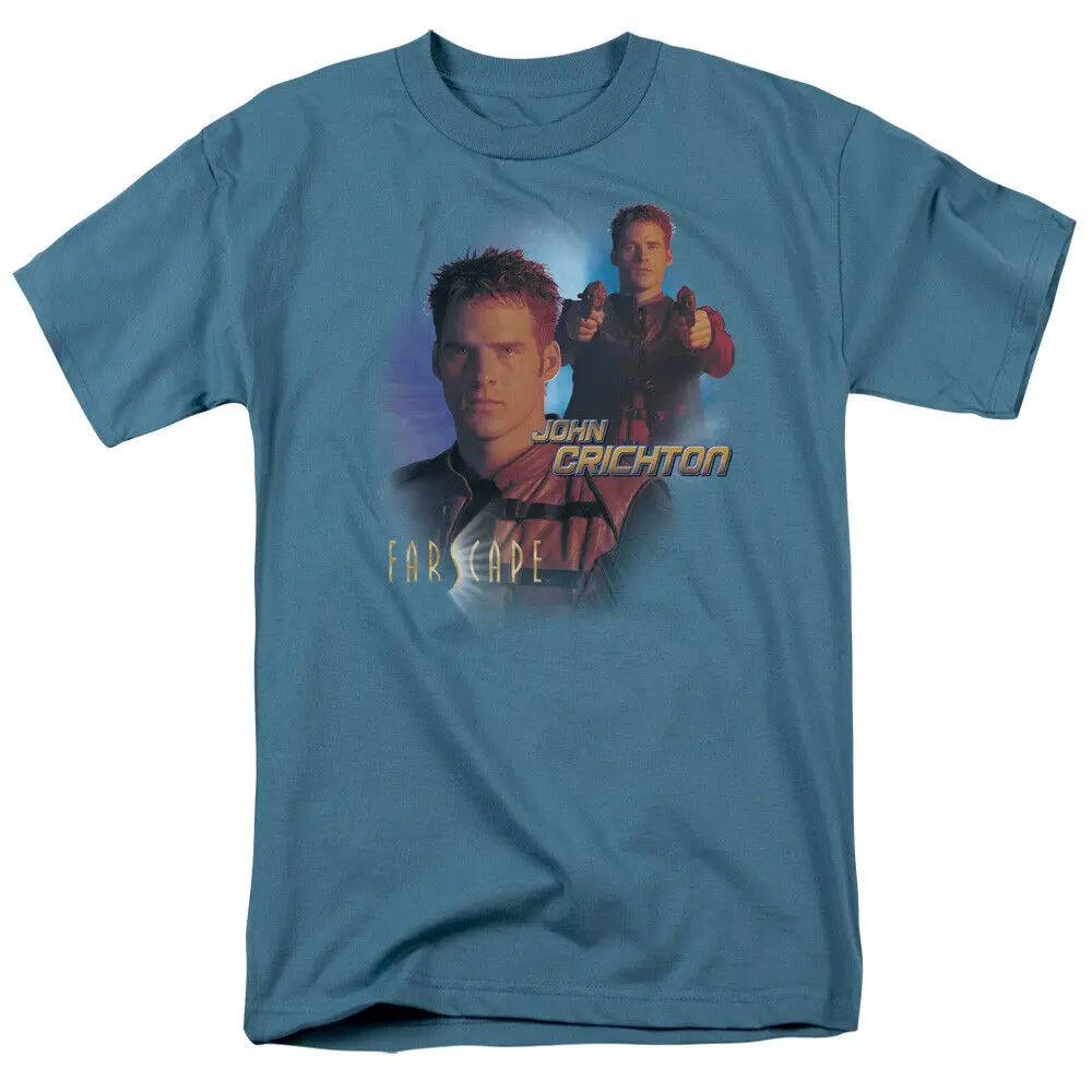 Farscape John Crichton T Shirt Mens License Classic Sci Fi TV Show Slate