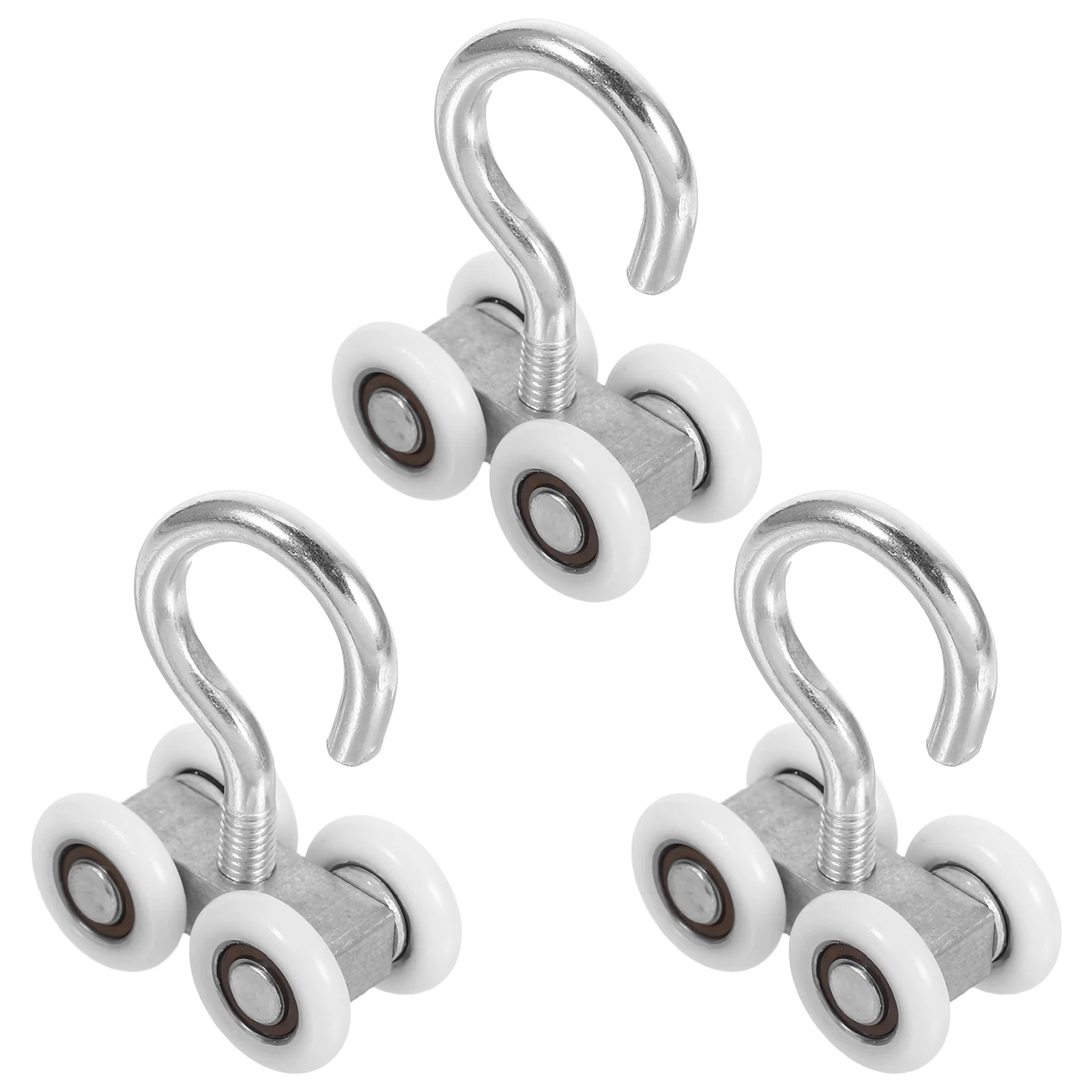 

3Pcs Metal Pulley Hooks Heavy Duty Curtain Track Carrier Sunshade Wash Curtains Large Drapes Metal Curtain Tiebacks