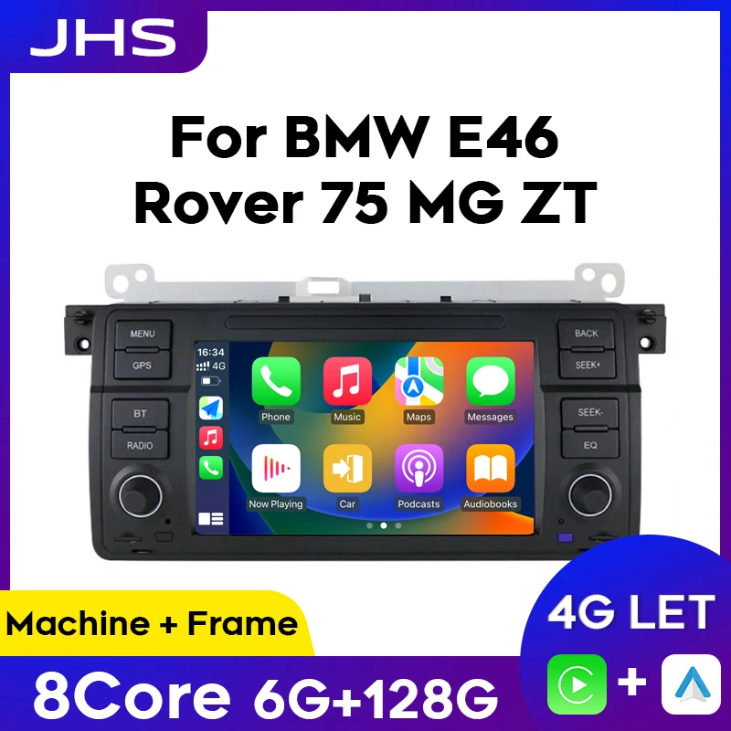 

7" Car Radio for BMW E46 Rover 75 MG ZT Android Auto Wireless Carplay Stereo Multimedia Video Player Stereo GPS Navigation