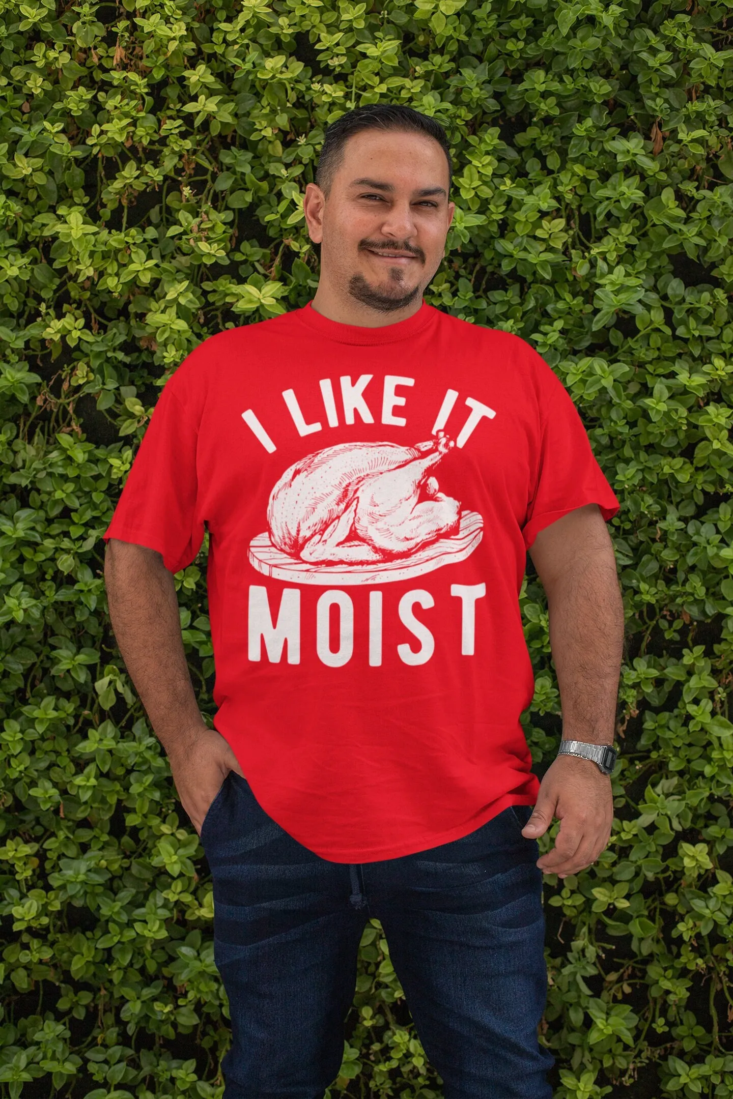 Men's Funny Thanksgiving T Shirt I Like It MoisT Hilarious Turkey Day Humor Thanks Giving Soft