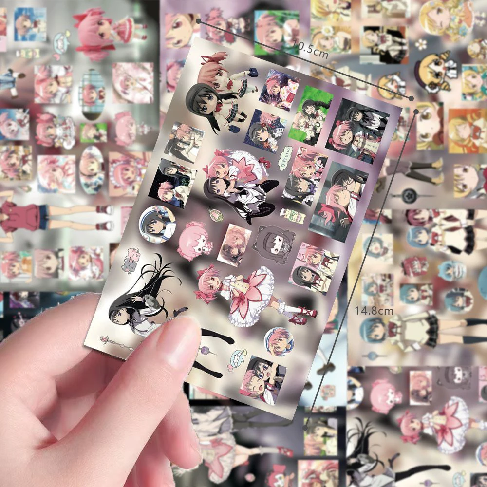 Picture 4: 4/8Sheets Tomoe Mami Anime Stickers Akemi Homura Sakura Kyouko Cartoon Sticker Laptop Luggage Kaname Madoka Miki Sayaka Decals