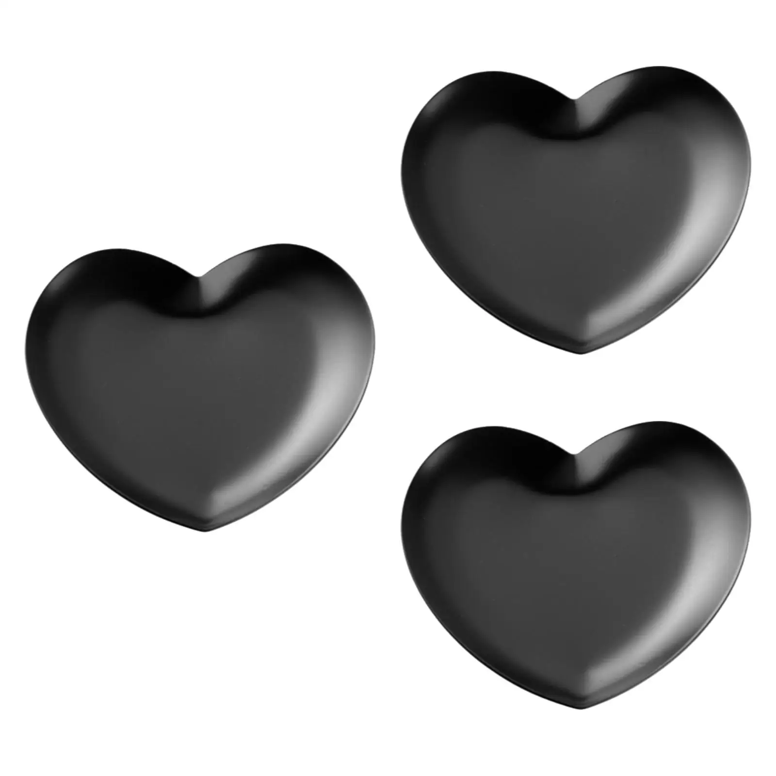 3 Pezzi Piatto a Forma di Cuore Vassoio Decorativo Vassoio Piatto in Metallo per Orecchini Forcine Cosmetici Collana di Gioielli Piccoli Oggetti