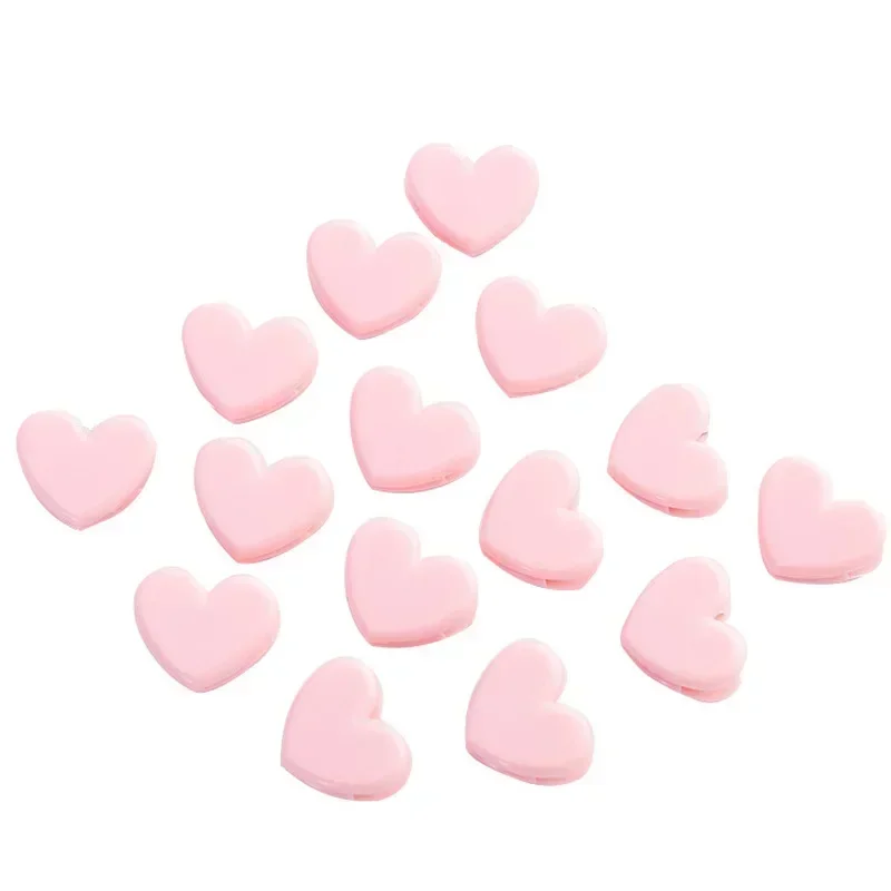 10pcs Plastic Pink Love Shaped Planner Clips Paper Clips Bookmarks School Stationery Brand New Planner Clips