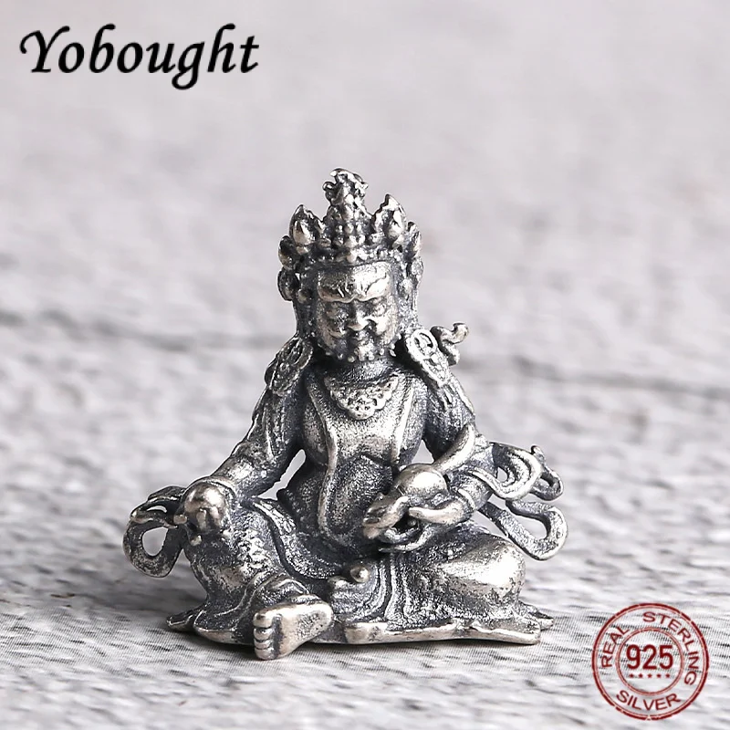 

NEW S925 Silver Retro 3D God of Wealth Personalized Lucky Pendant for Men and Women