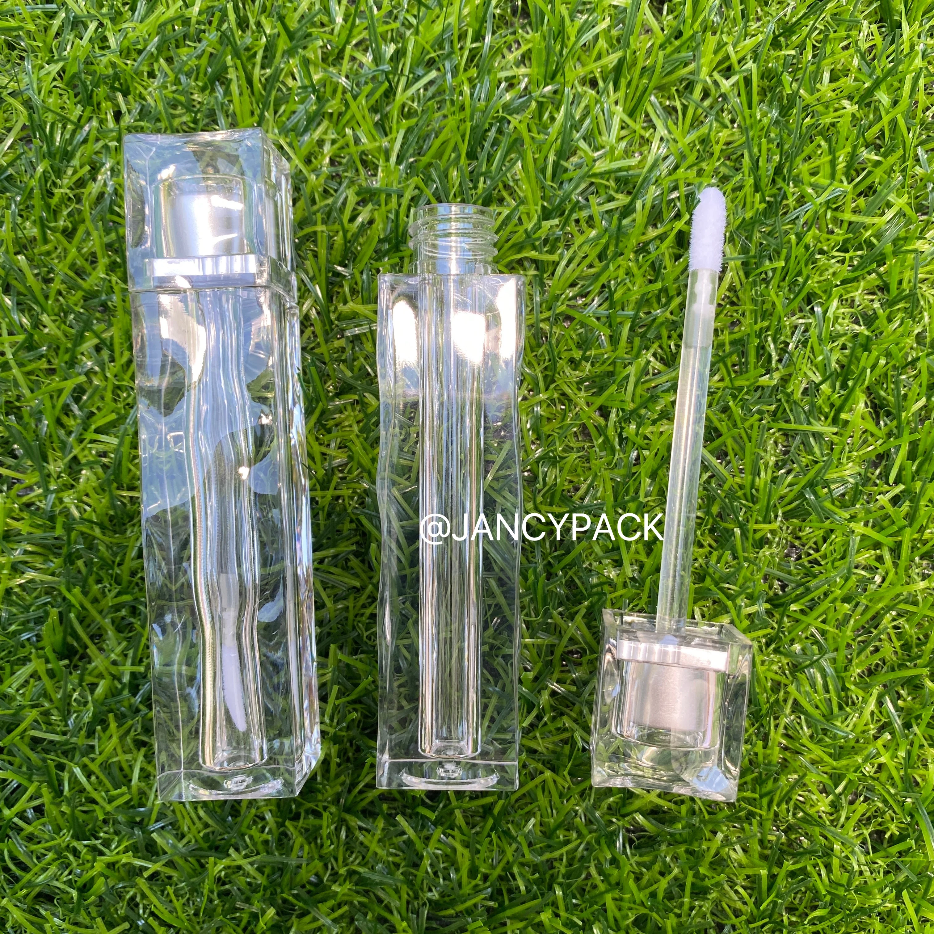 3.5ML Clear Square ลิปกลอสหลอดลิปสติกเปล่าหลอดรีฟิลเครื่องสําอางค์บรรจุคอนเทนเนอร์