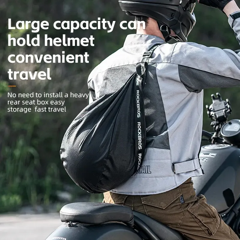 

ROCKBROS Helmet Backpack Ultralight Portable Travel Bag Large Capacity Helmet Storage Rider Bicycle Sack Motorcycle Accessories