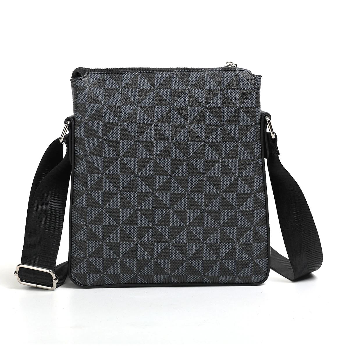 1 Uds. Bolsos de hombro a la moda, bolso para hombre y mujer, bolsos cuadrados, bolsos para ir al trabajo, bolso cruzado con estampado de PU, hombro ancho ajustable