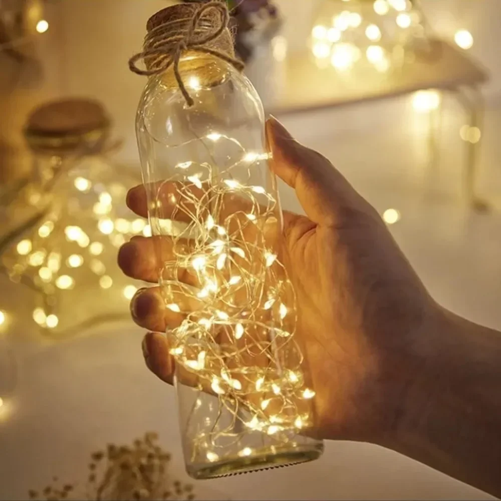 10/20 حزمة 3 طرق LED أضواء نحاسية صغيرة مع بطارية 10/20 مصباح ليد لحفلة عيد الميلاد عيد الميلاد الديكور الزفاف الجنية الخفيفة