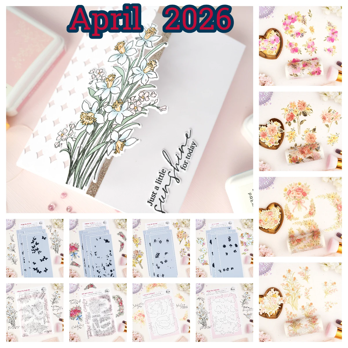 

Blooming Daydream Garden Grace Clear Stamps Metal Cutting Dies Stencil Hot Foil DIY Scrapbook Card Paper Handmade 2026 New